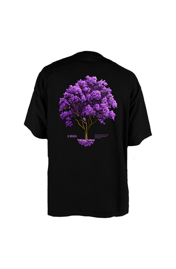 Jacaranda Tree Summer Design Oversized Short Sleeve T-Shirt